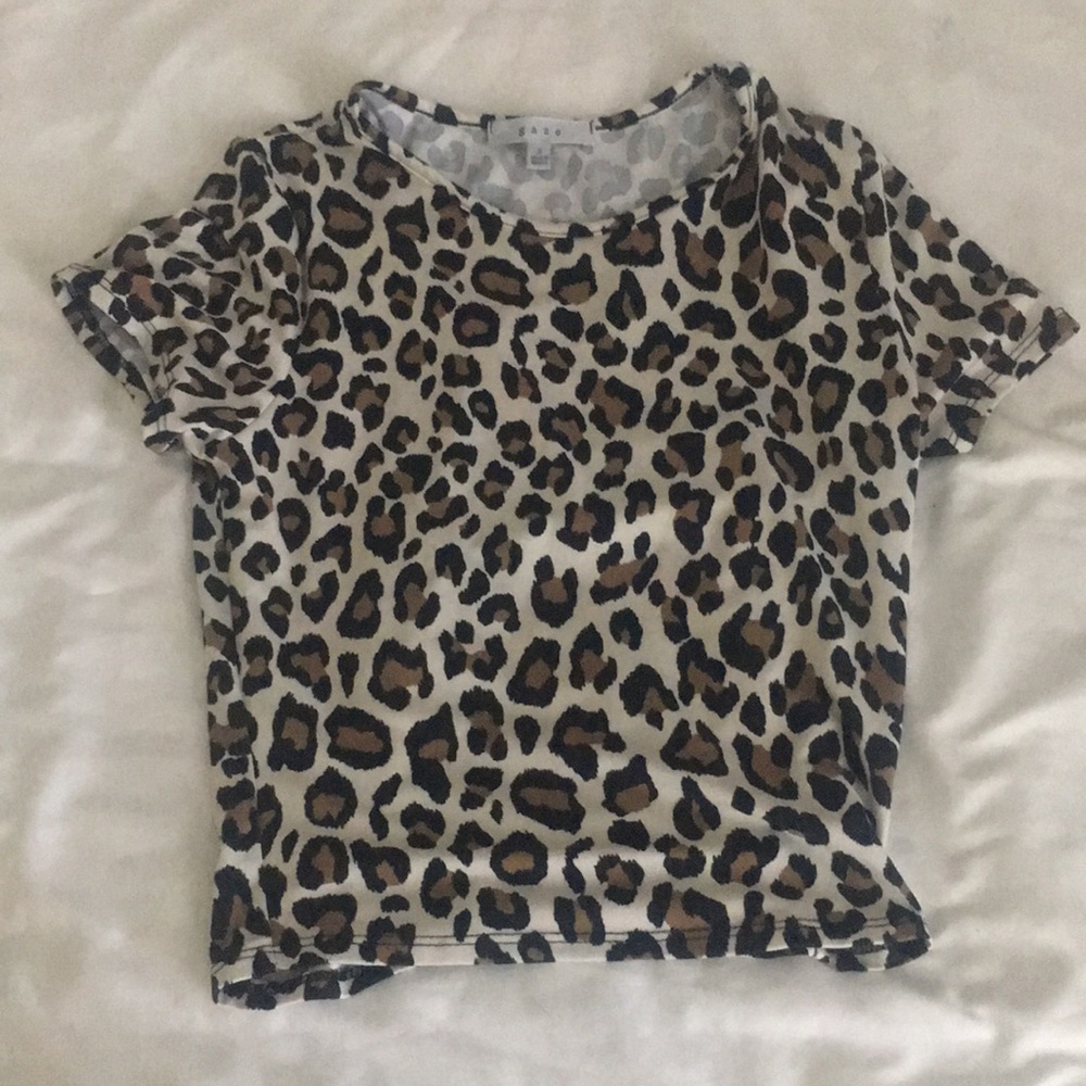 Animal print crop top